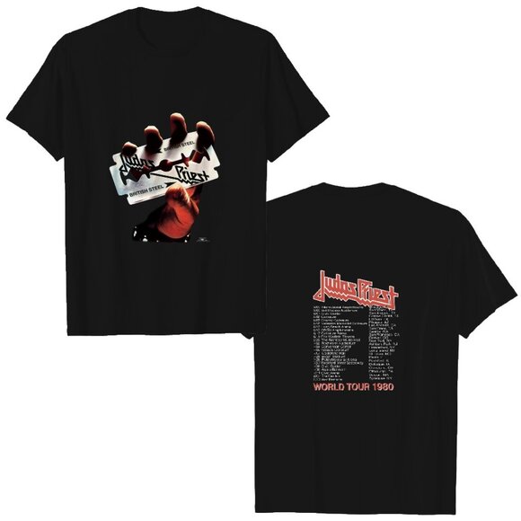 Judas Priest British Steel Anniversary World Tour 1980 Unisex T-Shirt 170 - Picture 1 of 6
